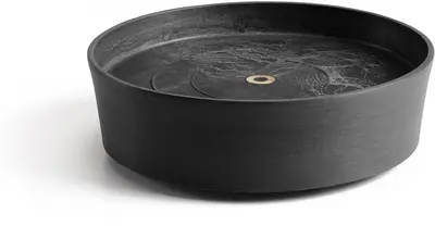 Ecopots Saucer Wheels Rond Donkergrijs Ø28,7 x H8,3 cm - afbeelding 1