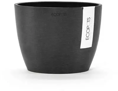 Ecopots Stockholm Donkergrijs Ø16,2 x H12 cm - afbeelding 1
