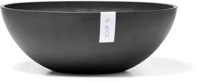 Ecopots Vienna Donkergrijs Ø50cm x H18 cm - afbeelding 1