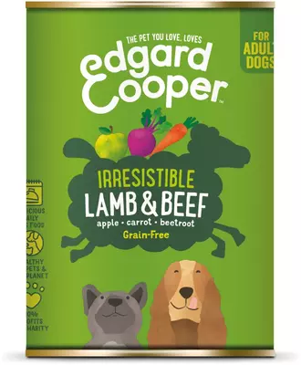 edgard&cooper blik hond lam 400 gr