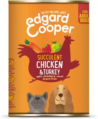 Edgard & Cooper blik kip & kalkoen 400g