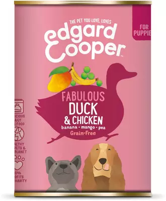 edgard&cooper blik puppy eend 400 gr