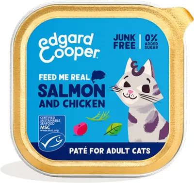 Edgard & Cooper Kattenvoer Adult Paté Zalm – Kip 85 g - afbeelding 1