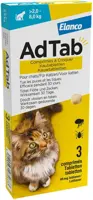 Elanco AdTab Anti Vlooien en Teek - Kauwtabletten - Kat - >2-8 kg - 3st