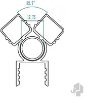 Elephant aluminium draaibaar adapterprofiel - afbeelding 2