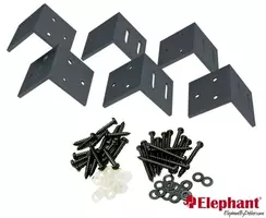 Elephant aluminium hoekbeslag set antraciet 6 stuks
