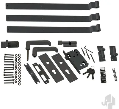 Elephant beslagset universeel antraciet