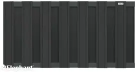Elephant composiet schutting WPC antraciet design 180x93cm