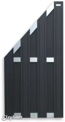 Elephant composiet schutting WPC schuin antraciet 90x180cm