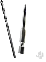 Elephant duowood tussenclips rvs zwart gepoedercoat 100 stuks inclusief schroeven+boor+bitje tbv terras - afbeelding 2