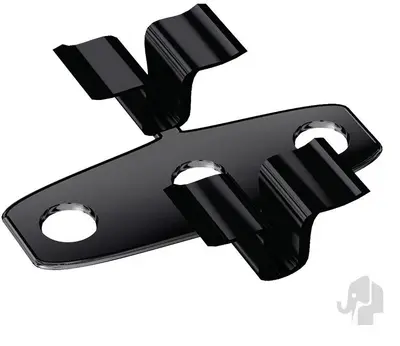 Elephant duowood tussenclips rvs zwart gepoedercoat 100 stuks inclusief schroeven+boor+bitje tbv terras - afbeelding 1