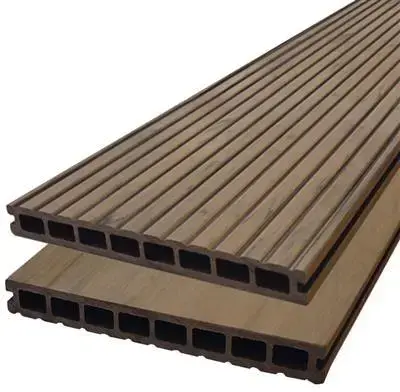 Elephant Duowood vlonderplank (clip) xwb houtcomposiet fsc 25x250mm bi-color douala groeven profiel / vlak - afbeelding 1