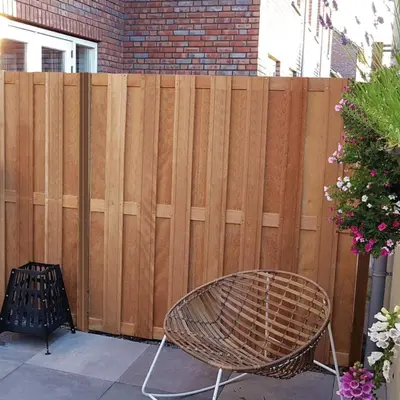 Elephant Geschaafde Paal Azobé – 6,5 x 6,5 x 275 cm - afbeelding 3