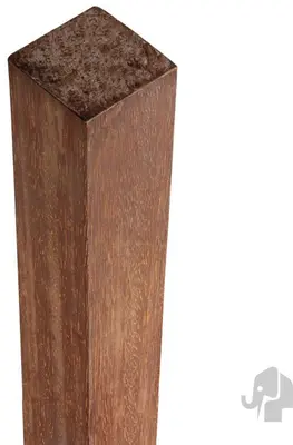 Elephant Geschaafde Paal Azobé – 6,5 x 6,5 x 275 cm - afbeelding 2