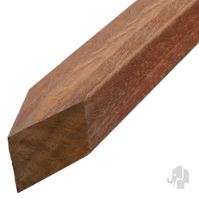 Elephant Geschaafde Paal Azobé – 6,5 x 6,5 x 275 cm - afbeelding 1