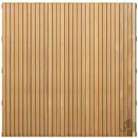 Elephant hardhout FSC tuinscherm "stripes black" recht 4,5x180x180cm glad / rvs