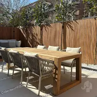 Elephant hardhout FSC tuinscherm "stripes black" recht 4,5x180x180cm glad / rvs - afbeelding 7