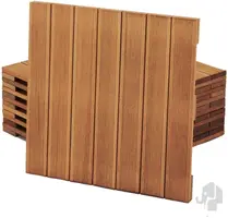 Elephant hardhouten terrastegel bangkirai 50x50x2,4 cm met fijn ribbel profiel - afbeelding 2