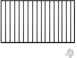 Elephant hek industrieel zwart aluminium 30x1500x850mm zwart gepoedercoat staal look kopen?