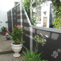 Elephant scherm forte houtcomposiet FSC/GRS 40x1800x1800mm antraciet met aluminium kader - afbeelding 4