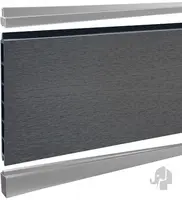 Elephant schutting composiet rock grey 2x200x180 cm grijs - afbeelding 3