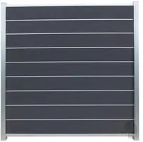 Elephant schutting composiet rock grey 2x200x180 cm grijs - afbeelding 1