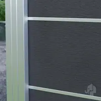 Elephant schutting composiet rock grey 2x200x180 cm grijs - afbeelding 4