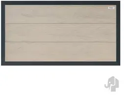 Elephant schutting forte houtcomposiet fsc/grijs 40x1800x930mm halfhoog bicolor grijs/antraciet aluminium kopen?