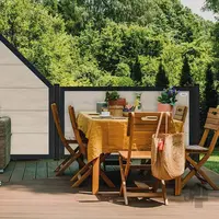 Elephant schutting forte houtcomposiet fsc/grijs 40x1800x930mm halfhoog bicolor grijs/antraciet aluminium - afbeelding 3