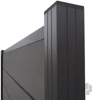 Elephant schutting modular houtcomposiet fsc/grijs 1800x970mm rock grey 4 planks met antraciet aluminium profiel - afbeelding 5