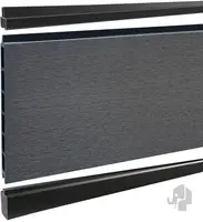 Elephant schutting modular houtcomposiet fsc/grijs 1800x970mm rock grey 4 planks met antraciet aluminium profiel - afbeelding 3