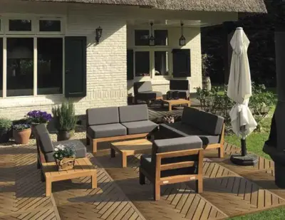 Elephant Terrastegel Hardhout FSC© 3 x 100 x 100 cm - afbeelding 3