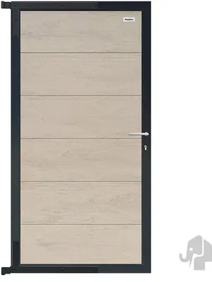 Elephant tuindeur composiet bi-color 4x90x180cm grijs - afbeelding 1