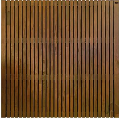 Elephant tuinscherm mix stripes hardhout 4,5x180x180cm - afbeelding 1