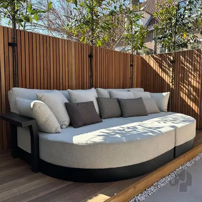 Elephant tuinscherm mix stripes hardhout 4,5x180x180cm - afbeelding 2