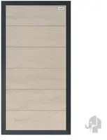 Elephant WPC duo grijs FSC tuinscherm "Forte" recht met alu antraciet kader 40x900x1800mm - afbeelding 1