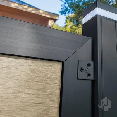 Elephant WPC duo grijs FSC tuinscherm "Forte" recht met alu antraciet kader 40x900x1800mm - afbeelding 2