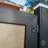 Elephant WPC duo grijs FSC tuinscherm "Forte" recht met alu antraciet kader 40x900x1800mm - afbeelding 2