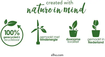 Elho Amber Beads Medium 40 - Beige - L 39 x B  x H 48 cm - Binnen en Buiten - 100% gerecycled - afbeelding 5