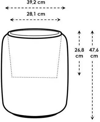 Elho Amber Beads Medium 40 - Beige - L 39 x B  x H 48 cm - Binnen en Buiten - 100% gerecycled - afbeelding 4