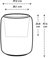 Elho Amber Beads Medium 40 - Beige - L 39 x B  x H 48 cm - Binnen en Buiten - 100% gerecycled - afbeelding 4