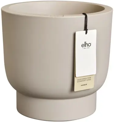 Elho Amber Grail 30 - Beige - Ø 30 x H 28 cm - Binnen en Buiten - 100% gerecycled - afbeelding 1