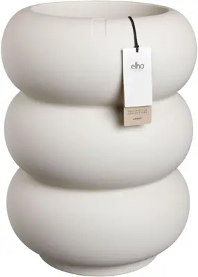 Elho Amber Roll High 43 - Wit - Ø 43 x H 58 cm - Binnen en Buiten - 100% gerecycled - afbeelding 1