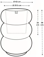 Elho Amber Roll High 43 - Wit - Ø 43 x H 58 cm - Binnen en Buiten - 100% gerecycled - afbeelding 7