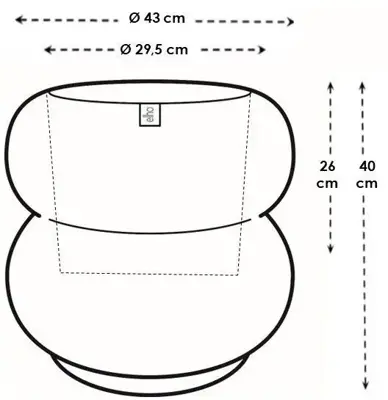 Elho Amber Roll Low 43 - Bruin - Ø 43 x H 40 cm - Binnen en Buiten - 100% gerecycled - afbeelding 7