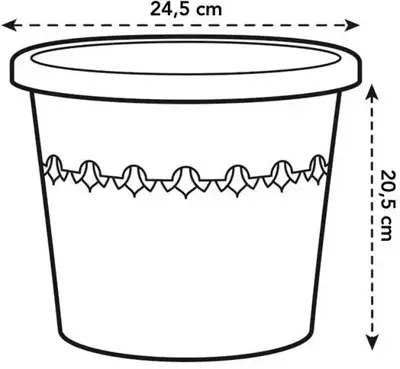 Elho bloempot Algarve Cilindro 25cm antraciet - afbeelding 5