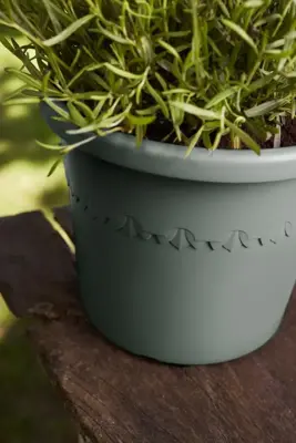 Elho bloempot Algarve Cilindro 25cm tijmgroen - afbeelding 6