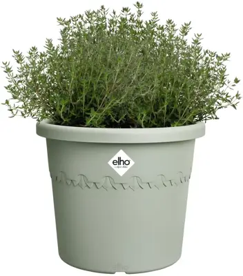 Elho bloempot Algarve Cilindro 25cm tijmgroen - afbeelding 4