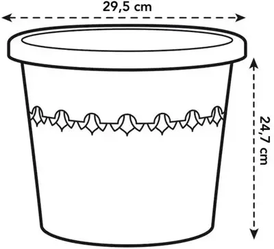 Elho bloempot Algarve Cilindro 30cm antraciet - afbeelding 5