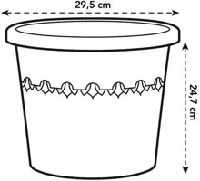 Elho bloempot Algarve Cilindro 30cm terra - afbeelding 5
